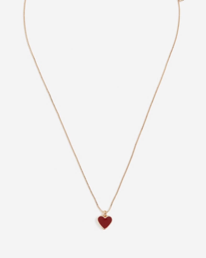Red/Maroon heart necklace