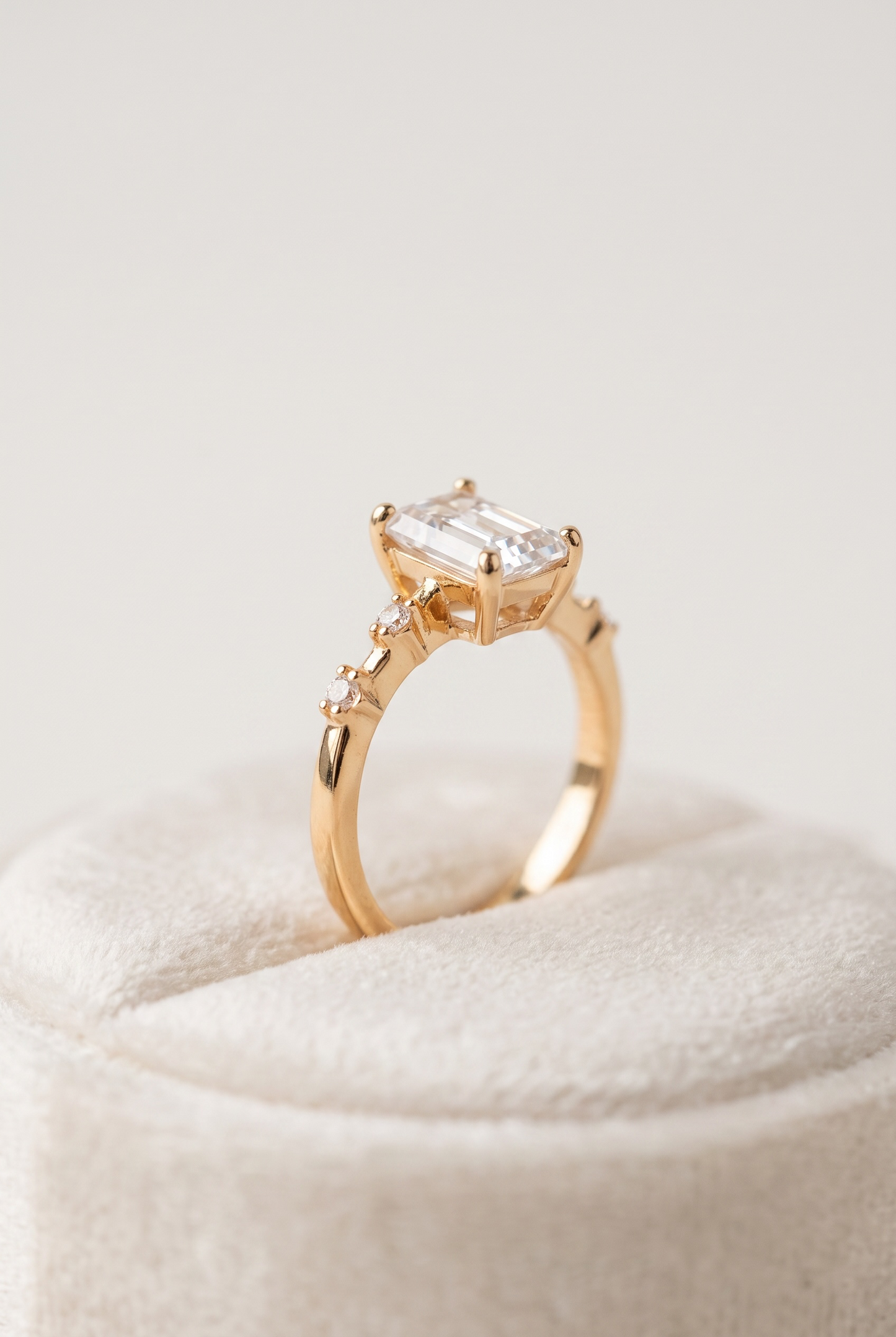 Elena Solitaire Emerald Cut Ring