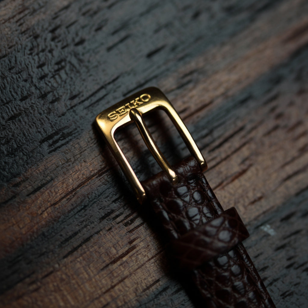 Seiko rare leather strap watch