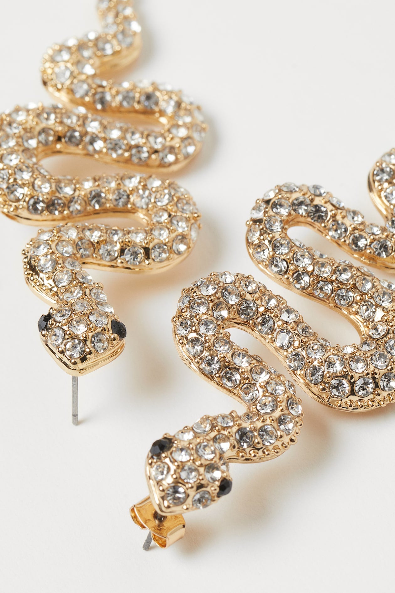 H&M Snake Glass Stone Earrings