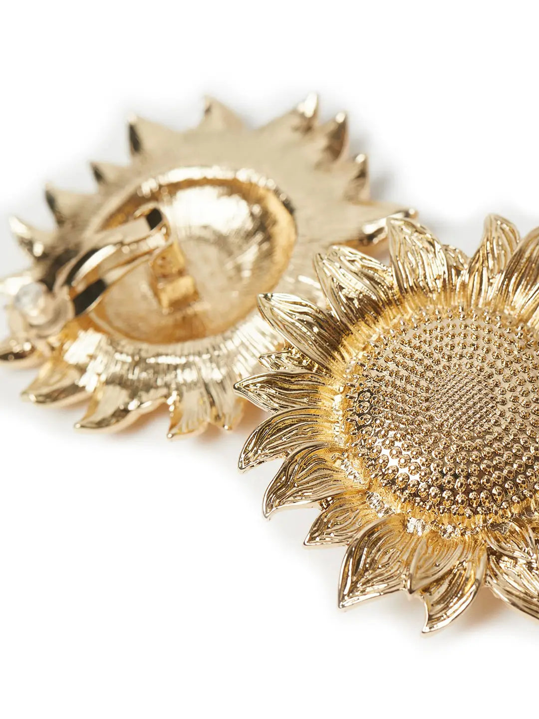 H&M sunflower golden earrings