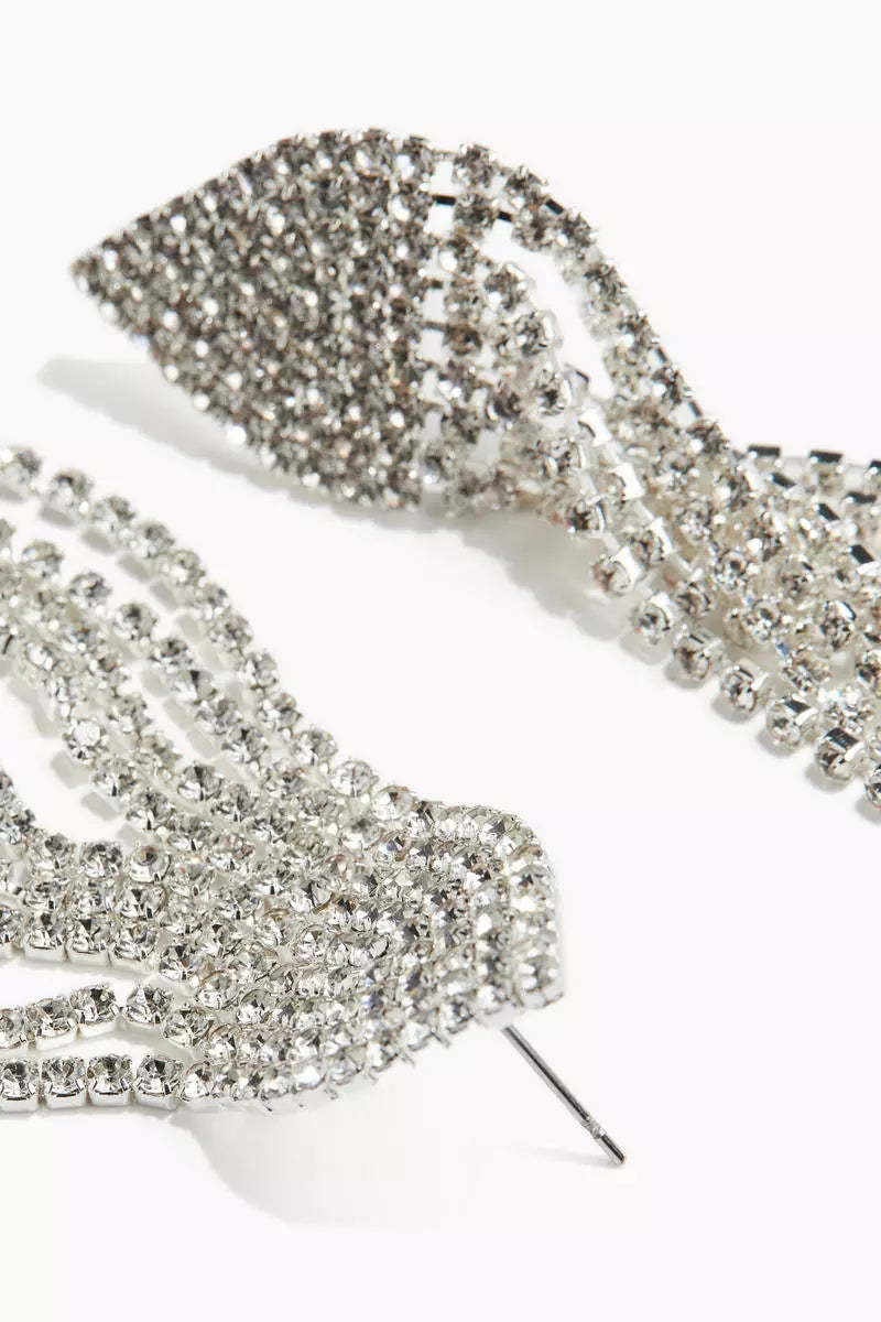 H&M Long rhinestone earrings