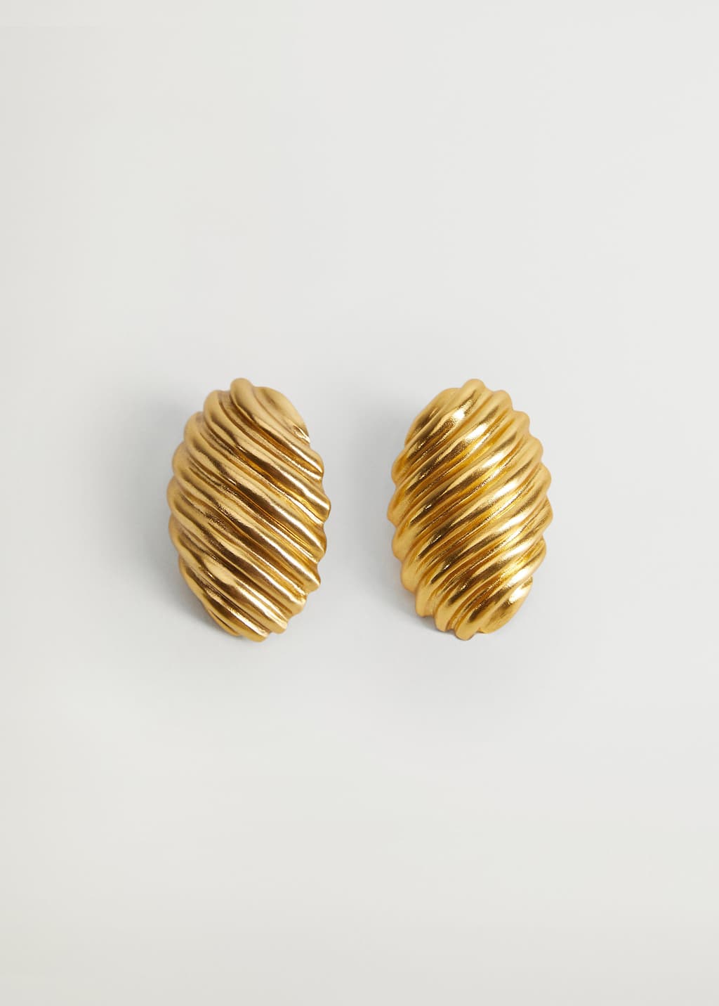 MNG 24k gold plated embossed earrings