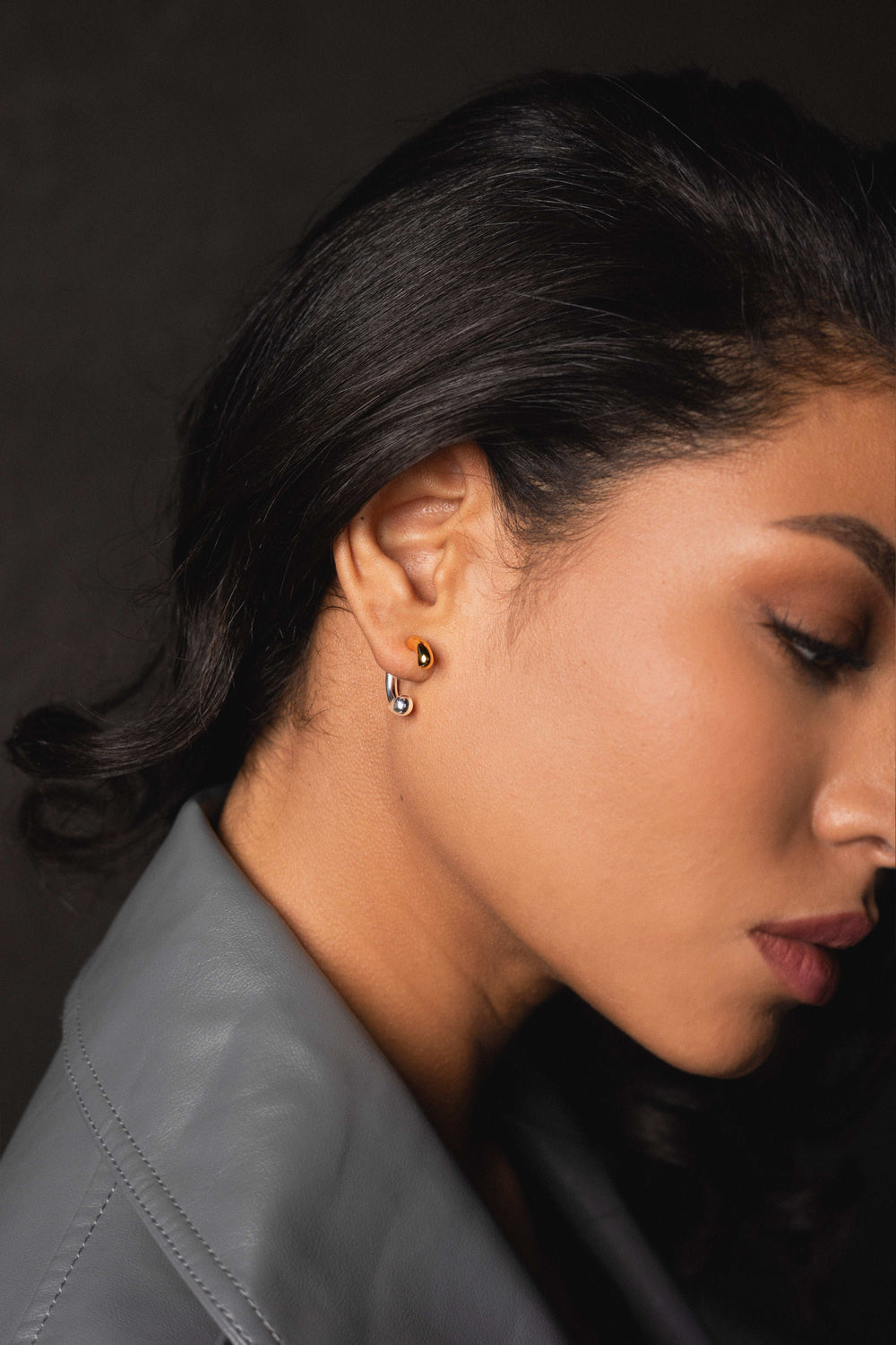 MNG Double side earrings