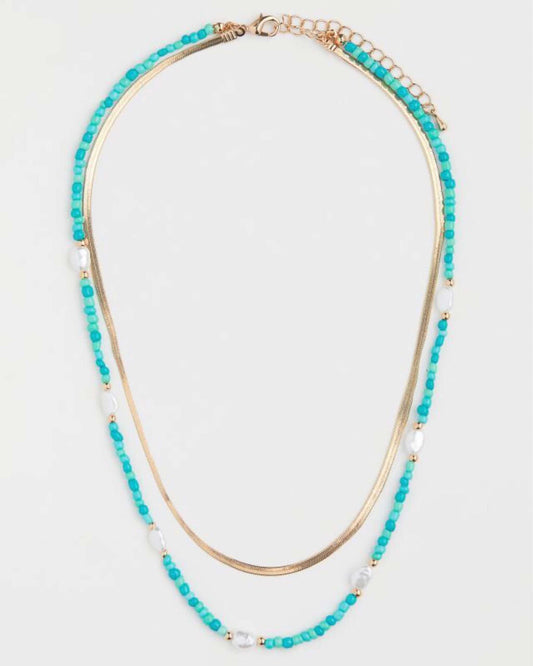 H&M Two strand beads necklace