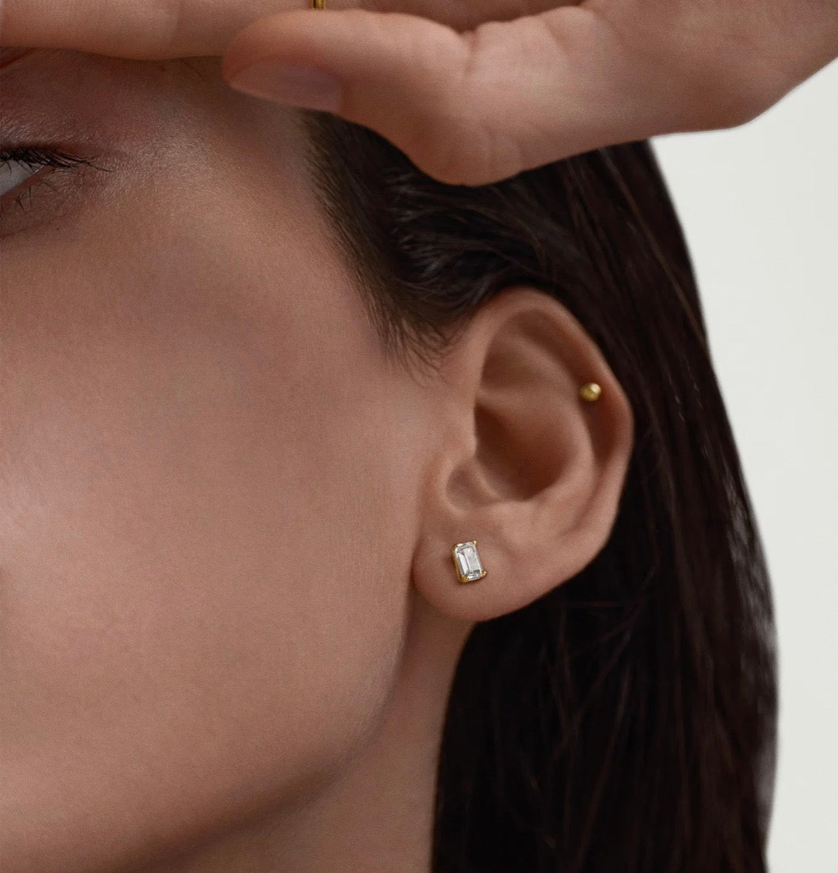 Emerald Cut Studs