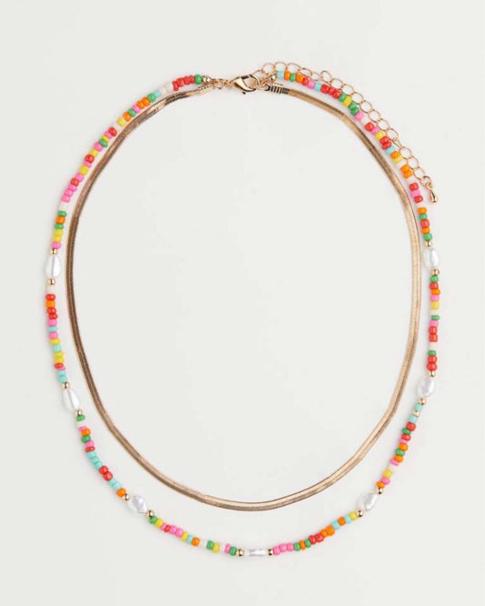 H&M Two strand necklace beads and pearls