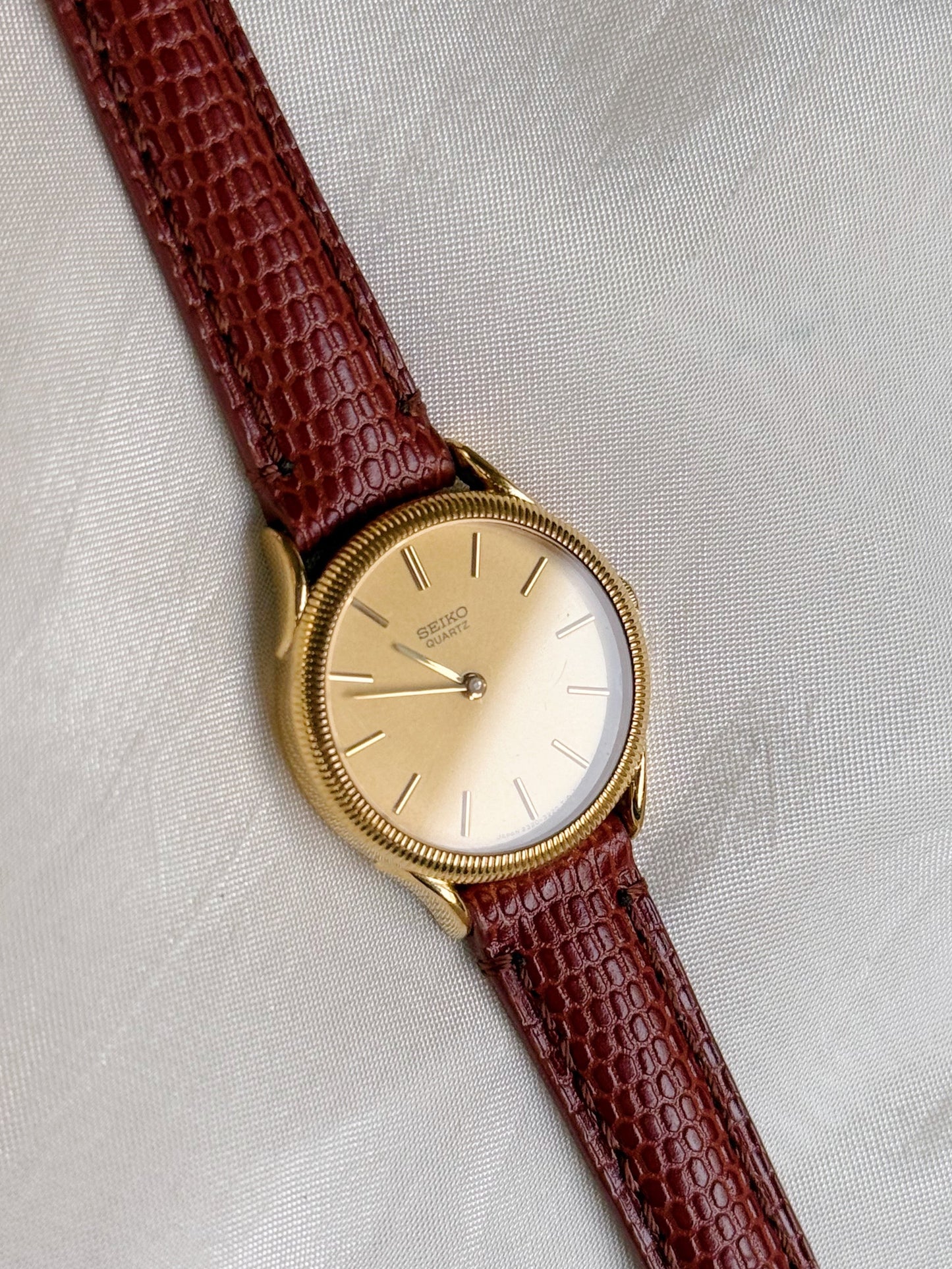 Vintage Seiko Leather strap watch for women