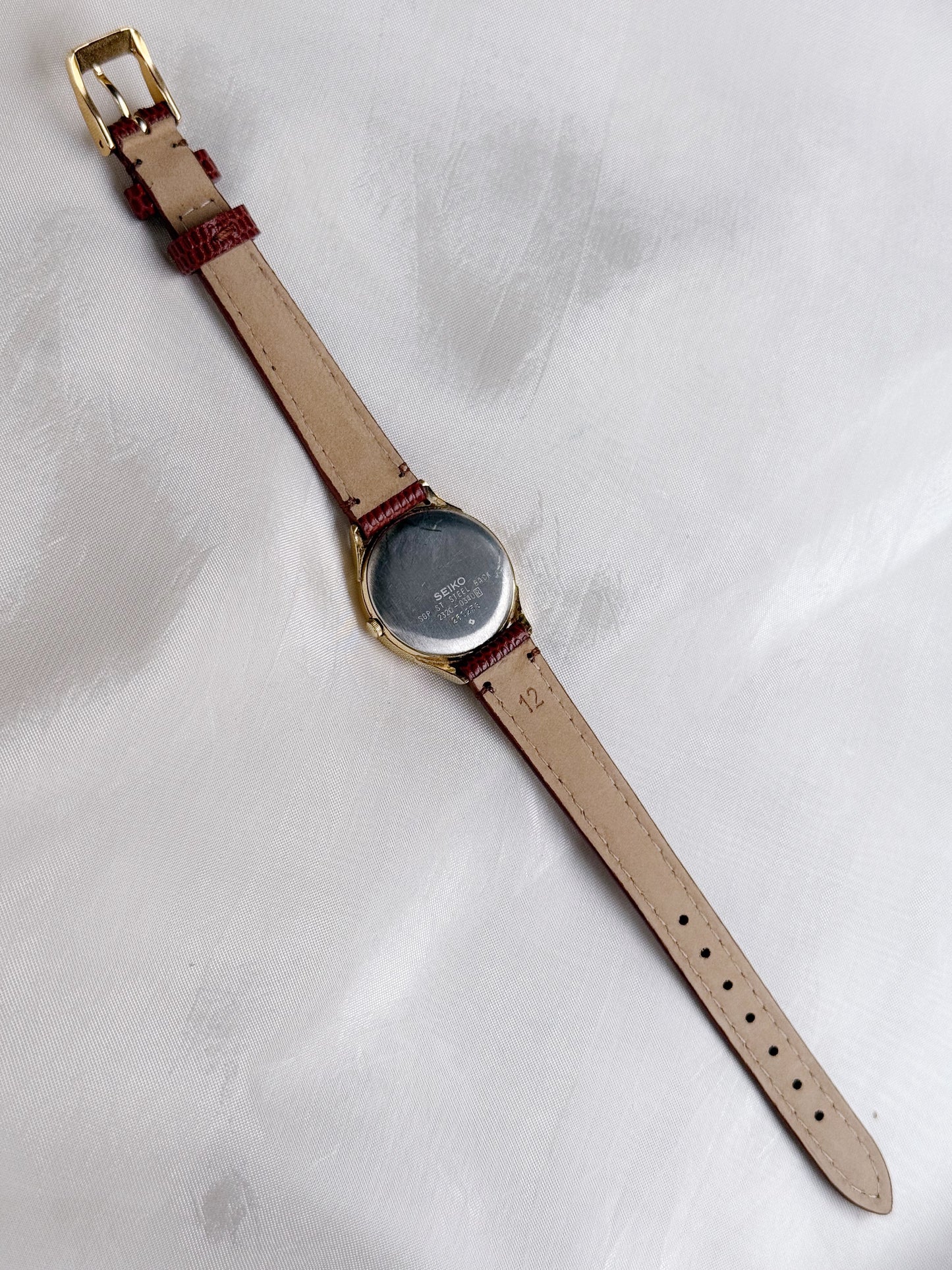 Vintage Seiko Leather strap watch for women