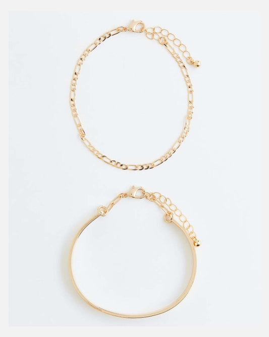 H&M bangle and figaro bracelet