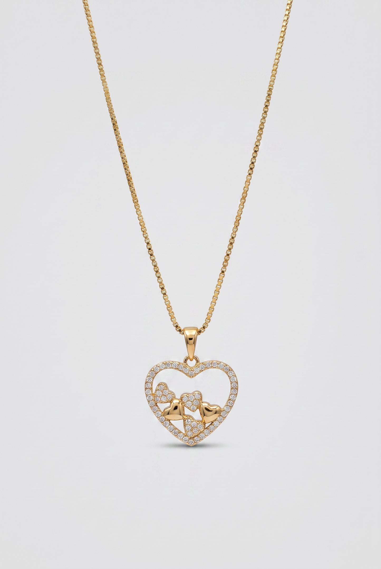 Mini hearts Rhinestone Necklace