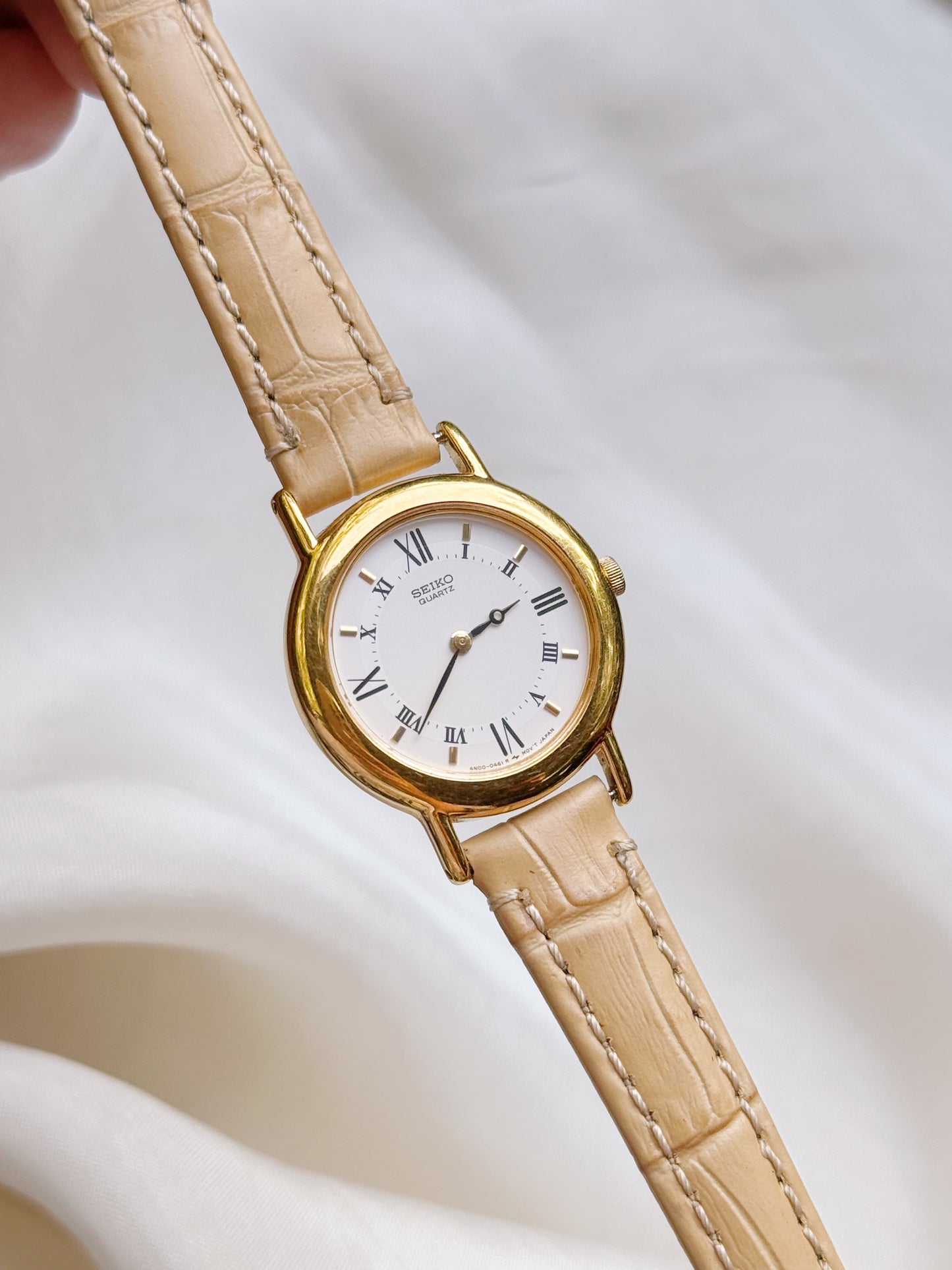 Rare Seiko Roman Numeral Leather Strap Watch