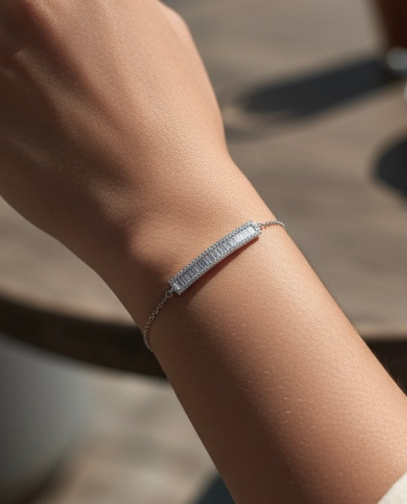 Silver Baguette Bracelet