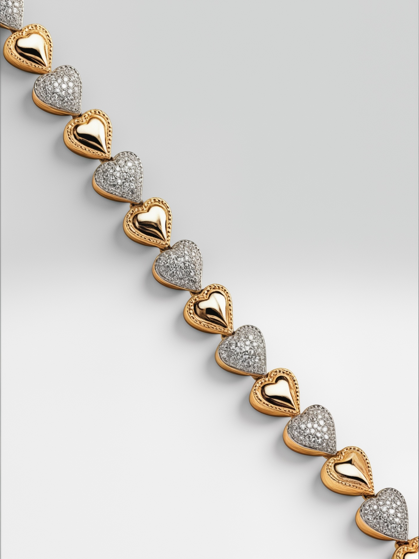 Elisa Two Tone heart Bracelet