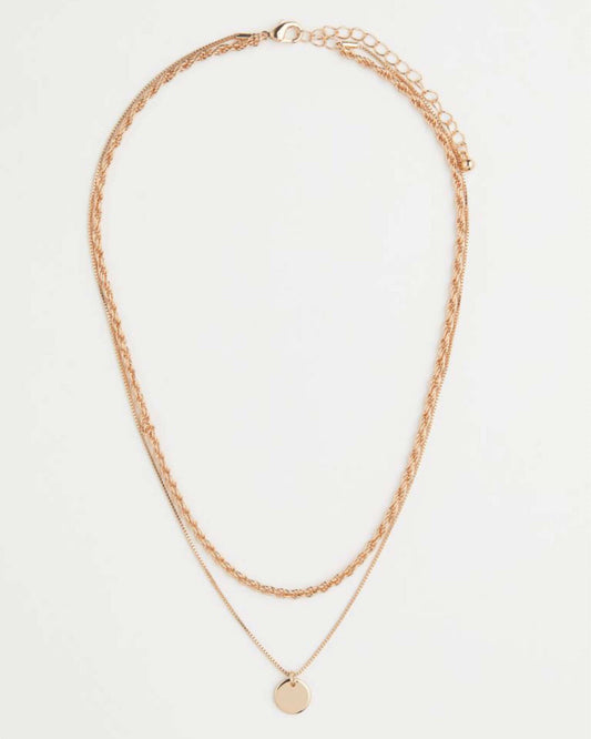 H&M Two strand necklace with twist chain