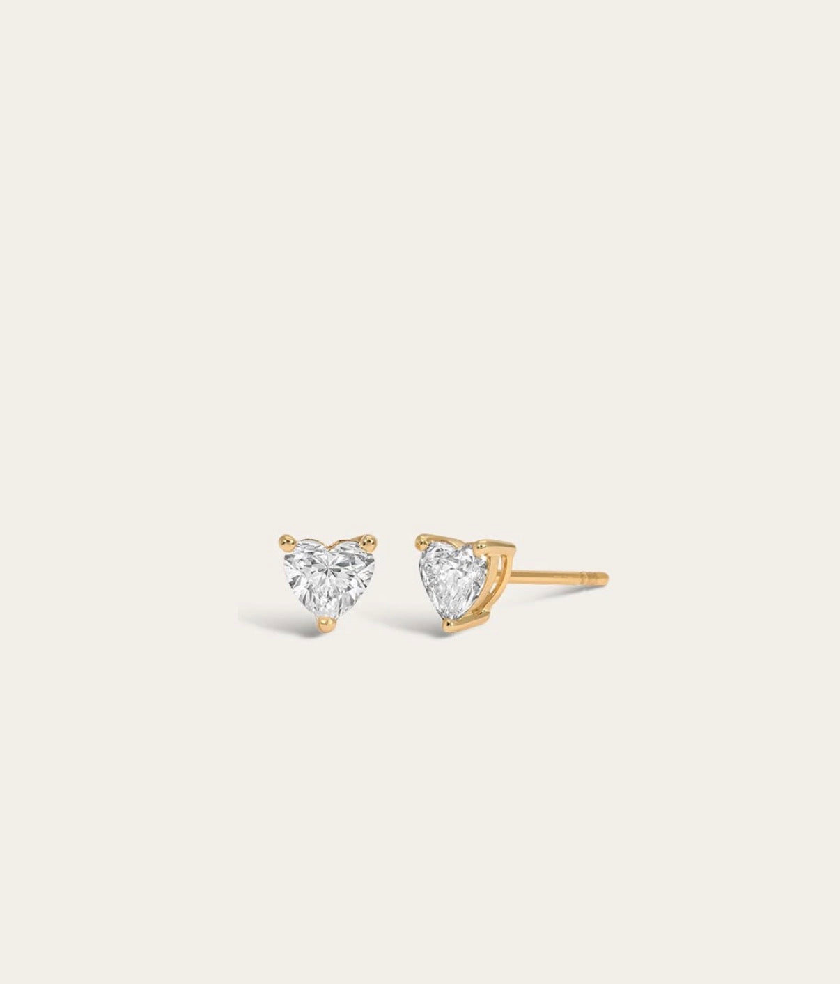 Heart Diamond Studs