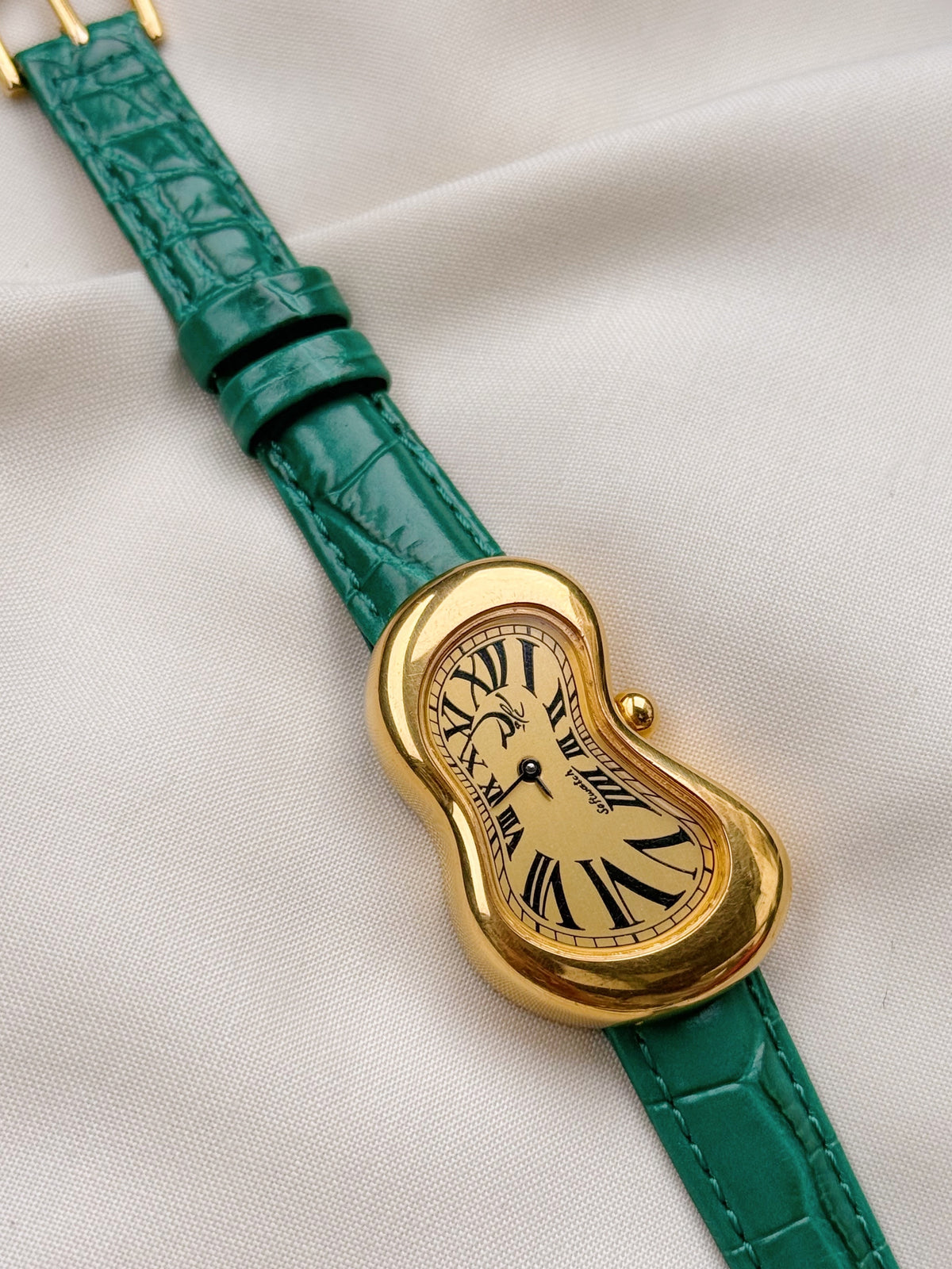 Vintage Salvador Dali Exaequo Softwatch; Unisex Rare Gold plated watch