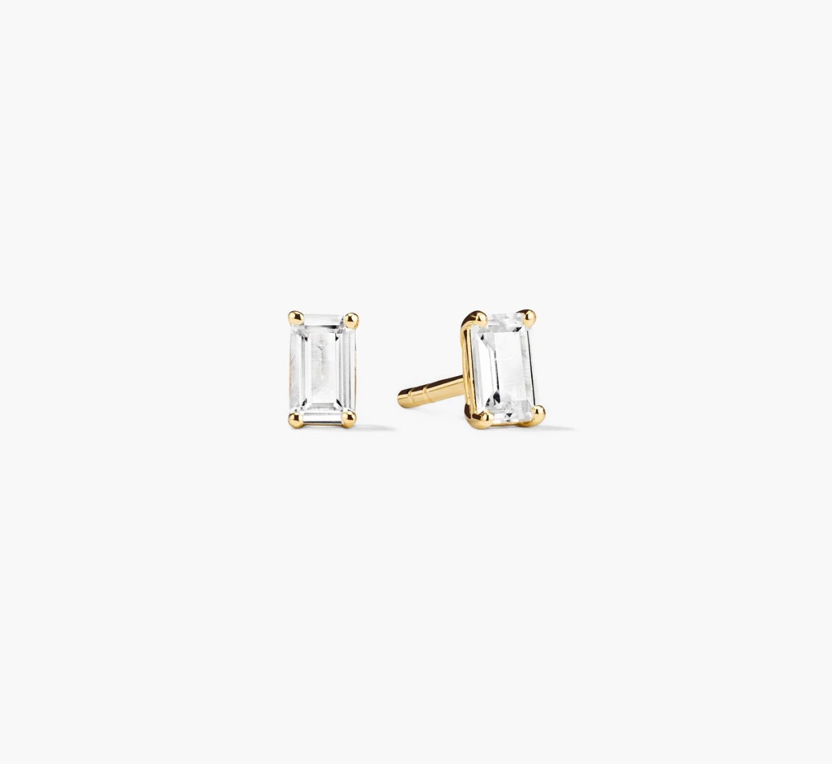 Emerald Cut Studs