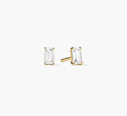Emerald Cut Studs