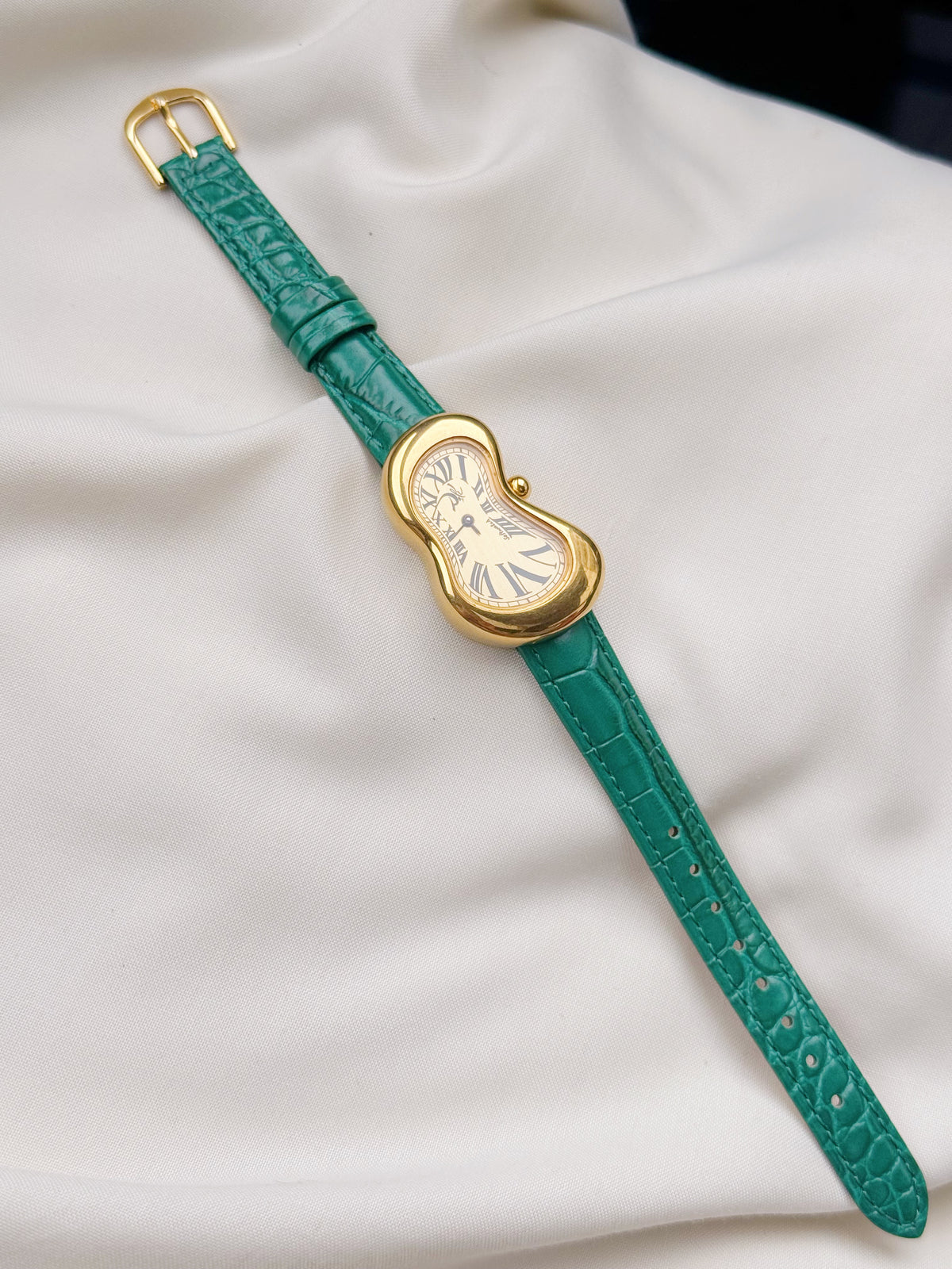 Vintage Salvador Dali Exaequo Softwatch; Unisex Rare Gold plated watch