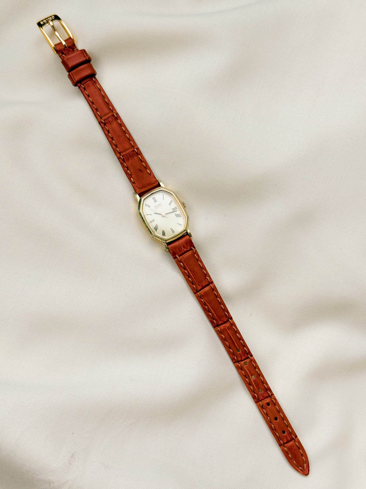 Vintage Seiko Roman tank watch
