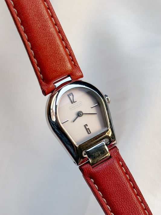Coach Rare Leather strap watch