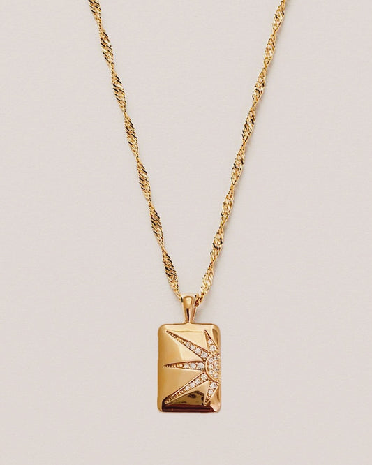 Sparkle bar pendant necklace