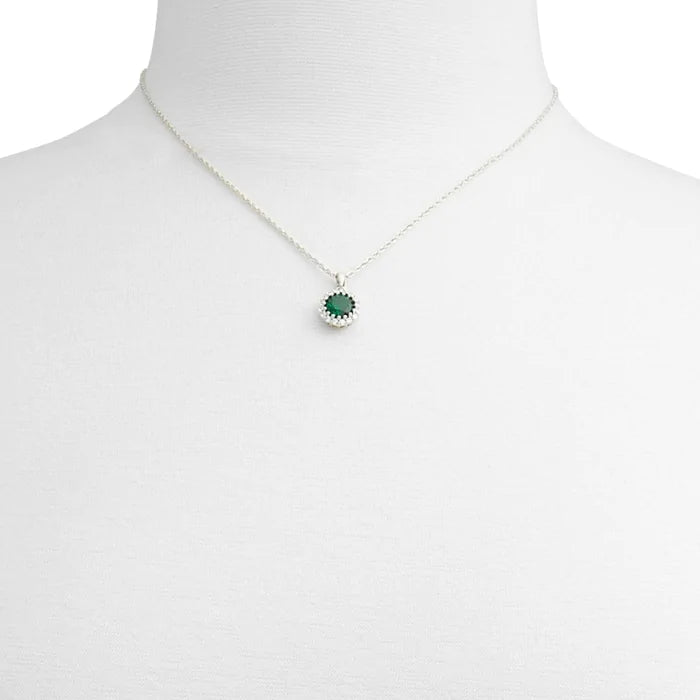 Aldo Emerald Locket and Earrings Set
