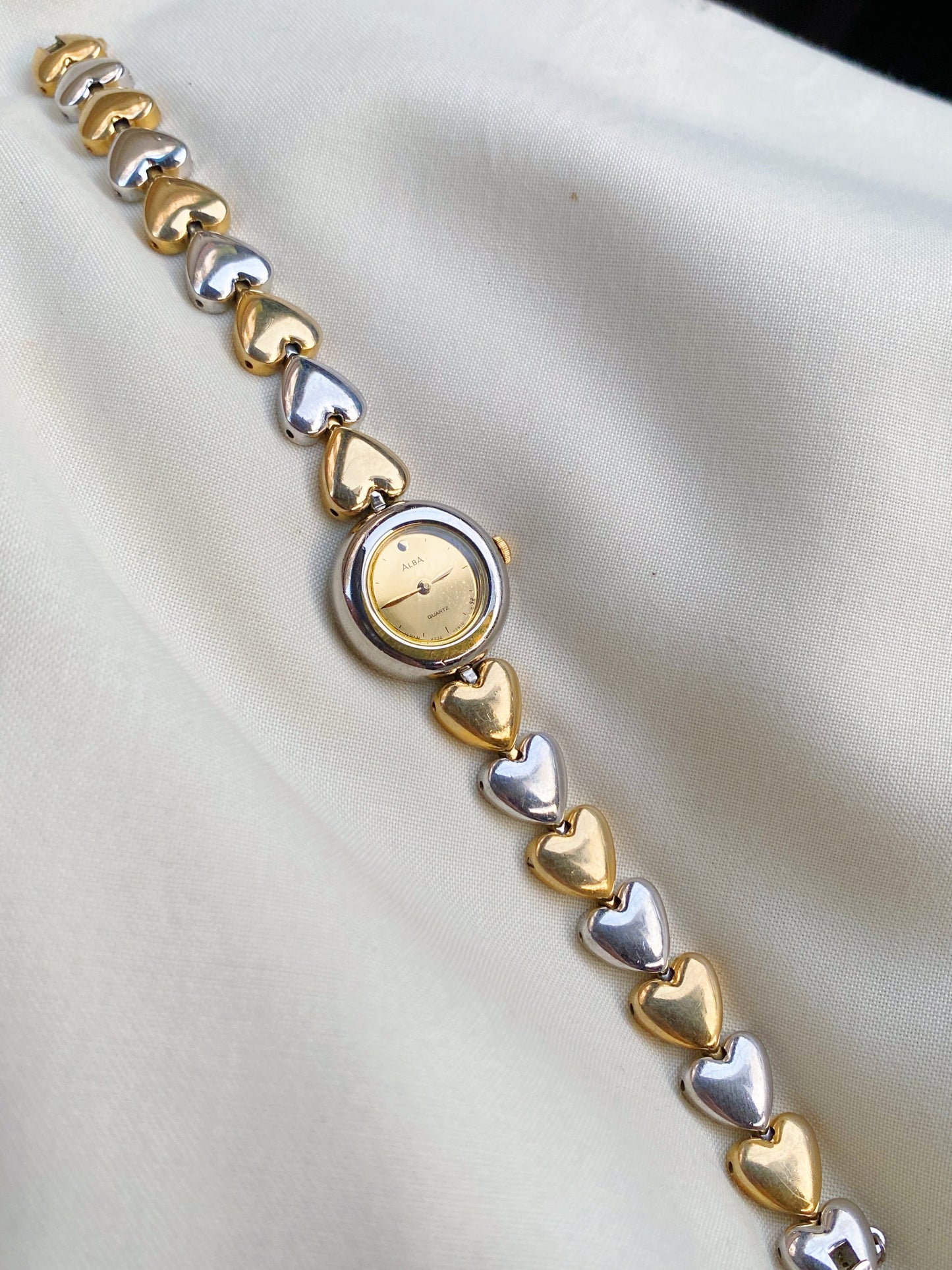 Vintage ALBA heart Two Tone watch
