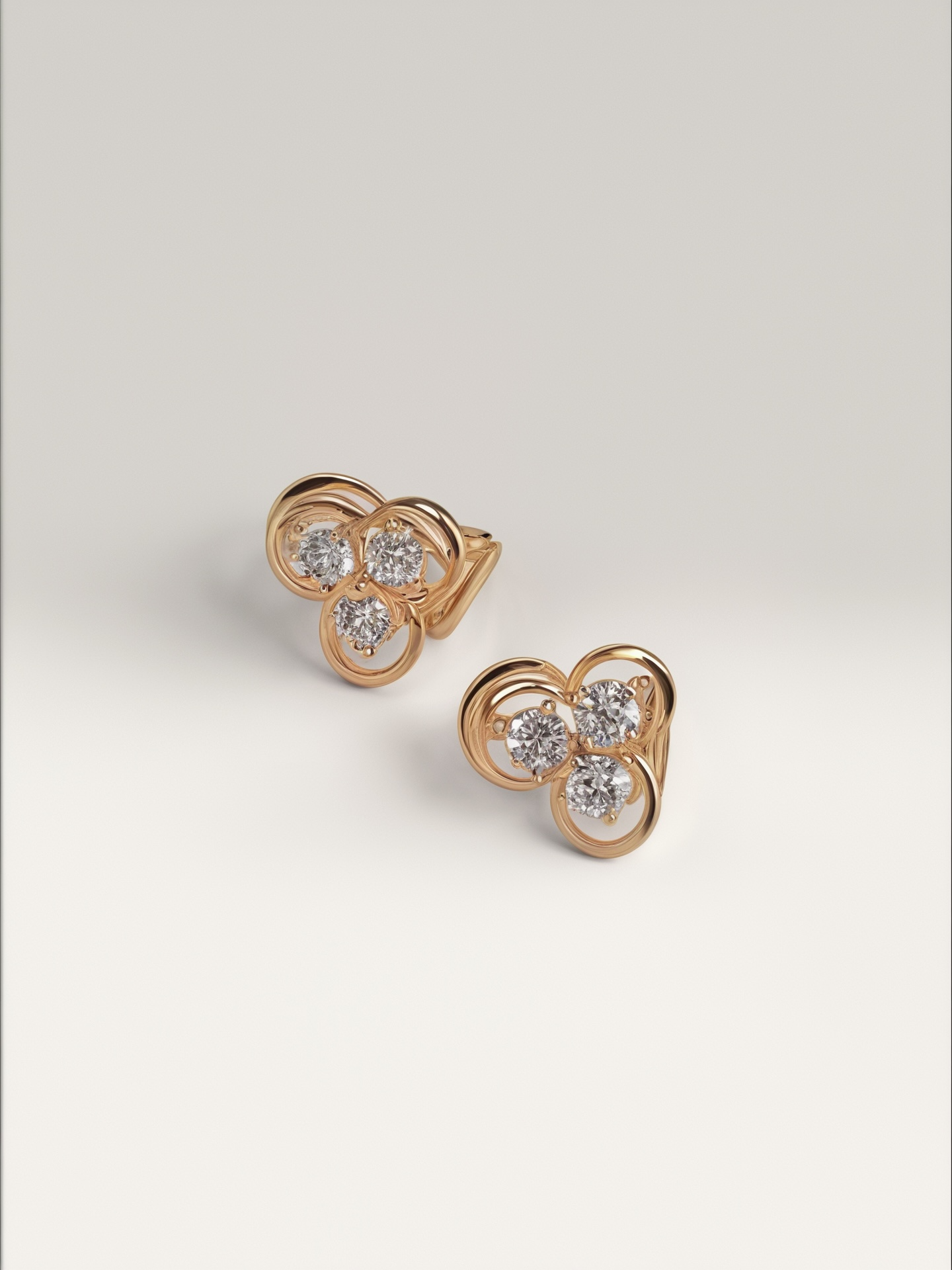 Tri stone Studs