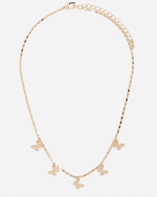 H&M butterfly drop necklace