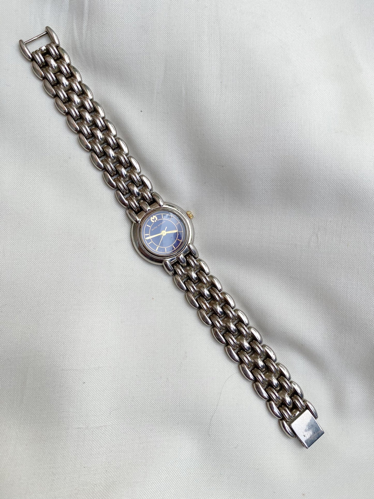 Vintage Mila schon silver watch