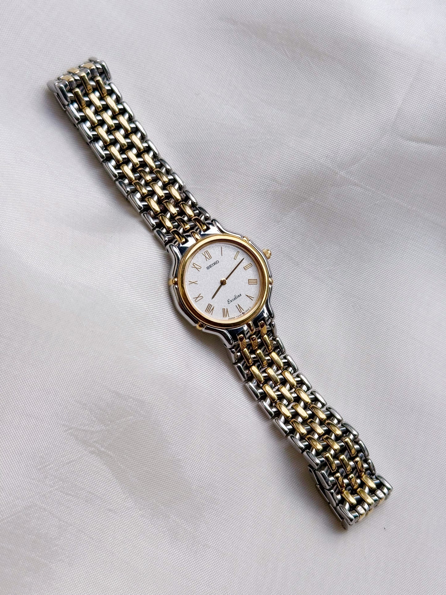 Vintage Seiko Exceline Two Tone Watch