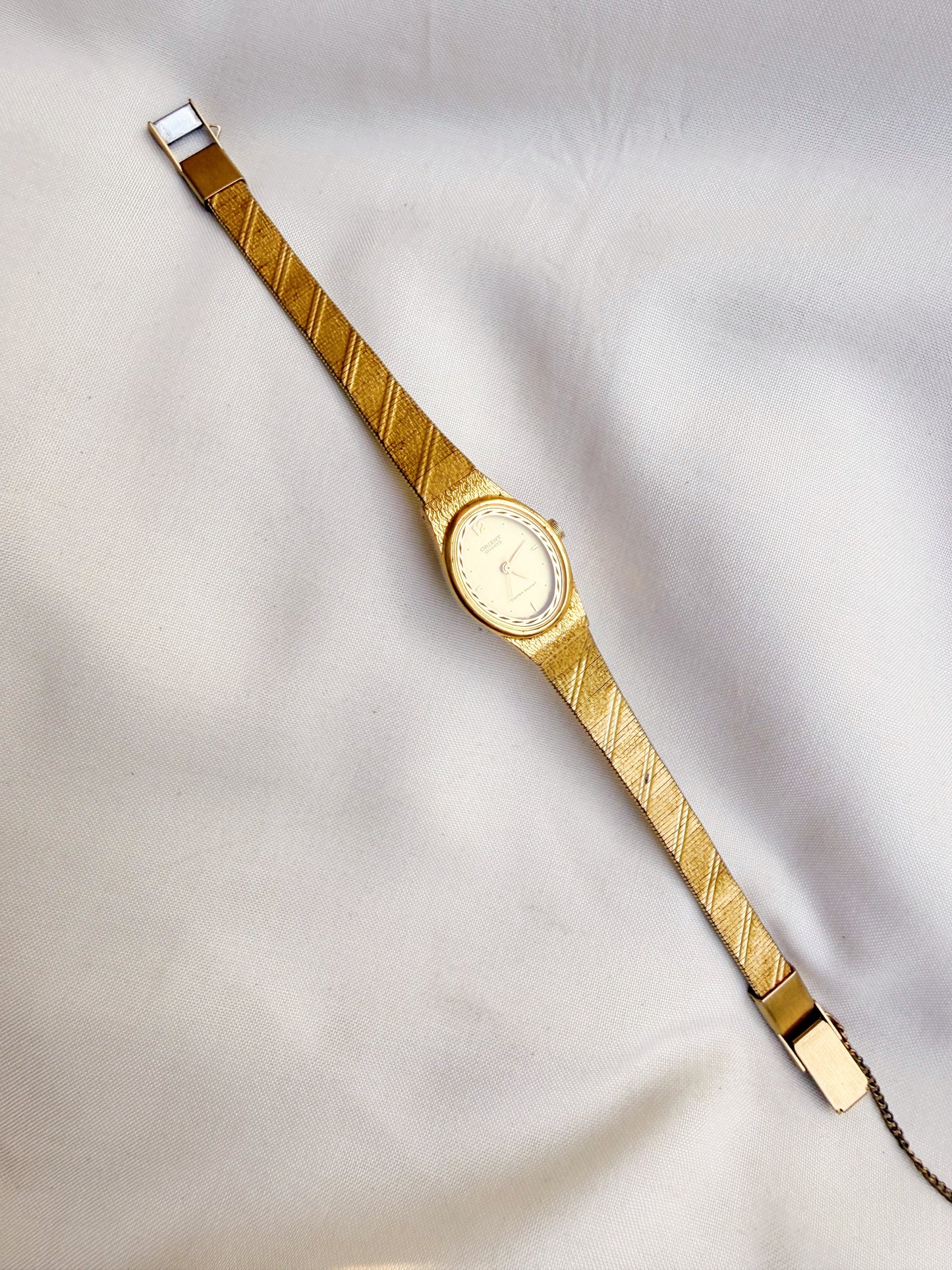 Orient Oval dial gold plated women’s watch