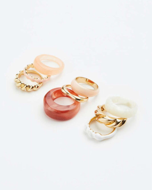 H&M Multiple orange themed rings