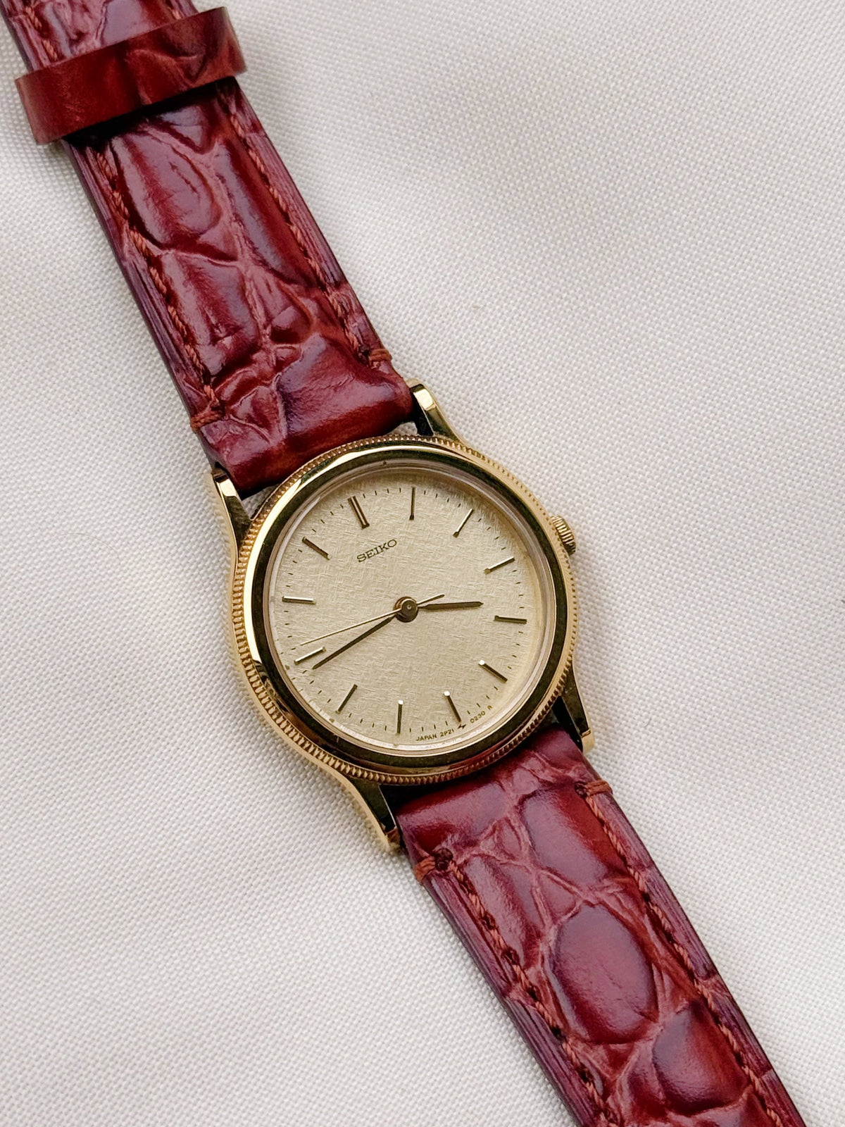 Vintage Seiko women’s leather strap watch
