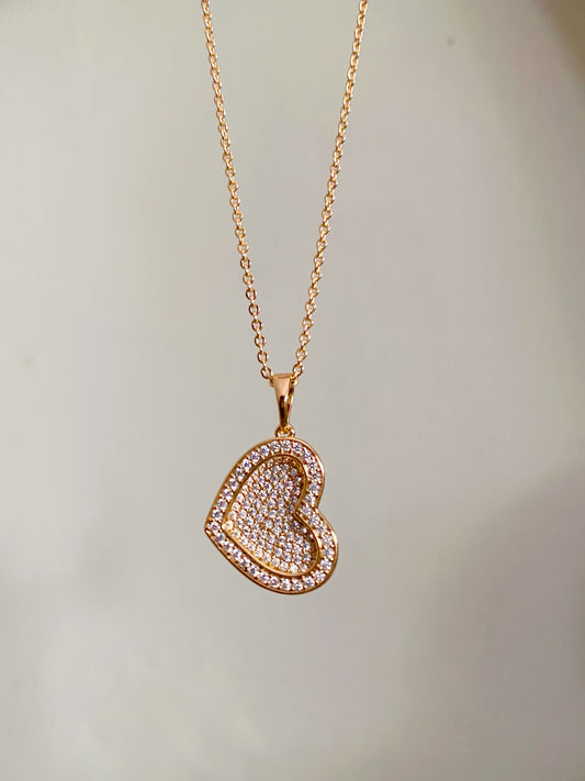 Rhinestones Heart necklace