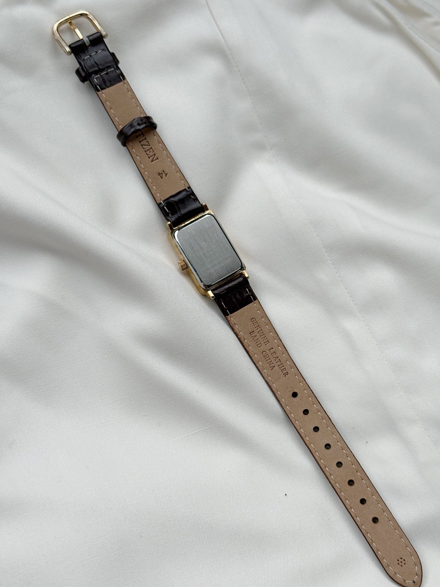 Vintage Rare Tank Dial leather strap watch
