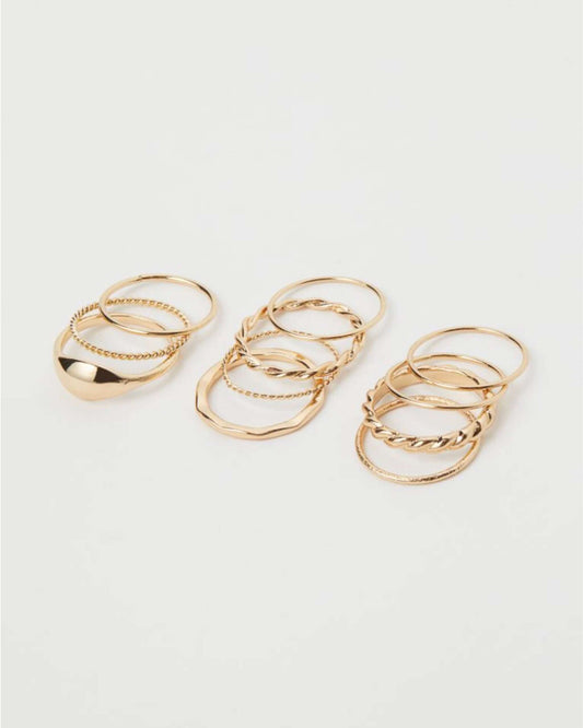 H&M Classic gold rings