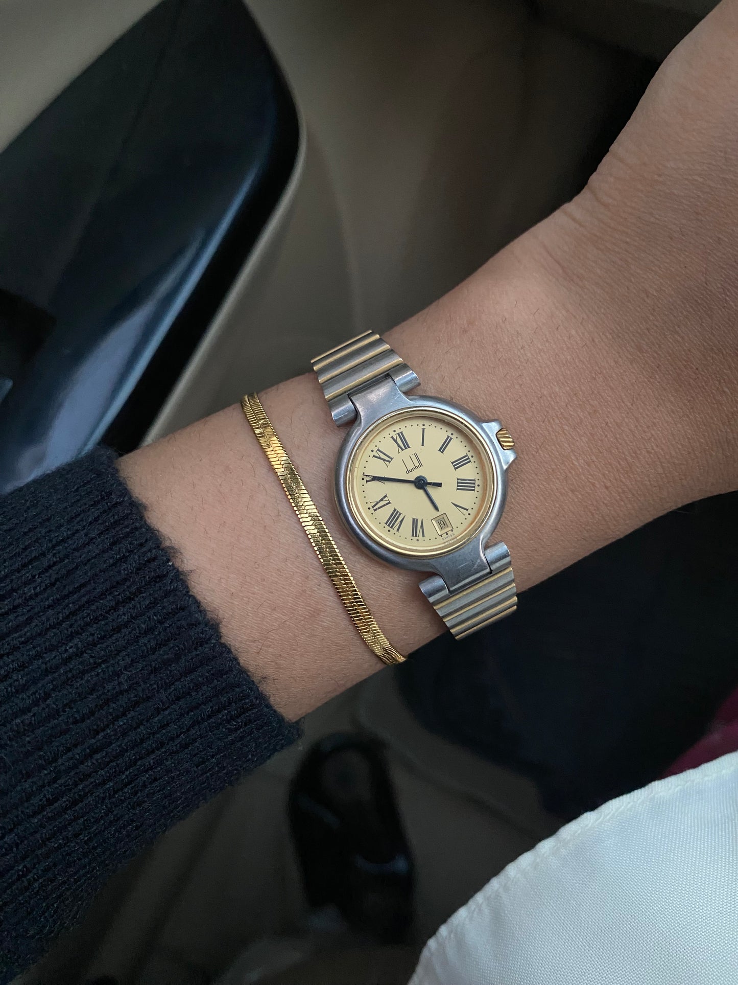 Vintage Alfred Dunhil Milenium Two tone Women’s watch; Datejust, Swiss made