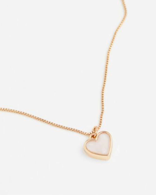 white heart necklace