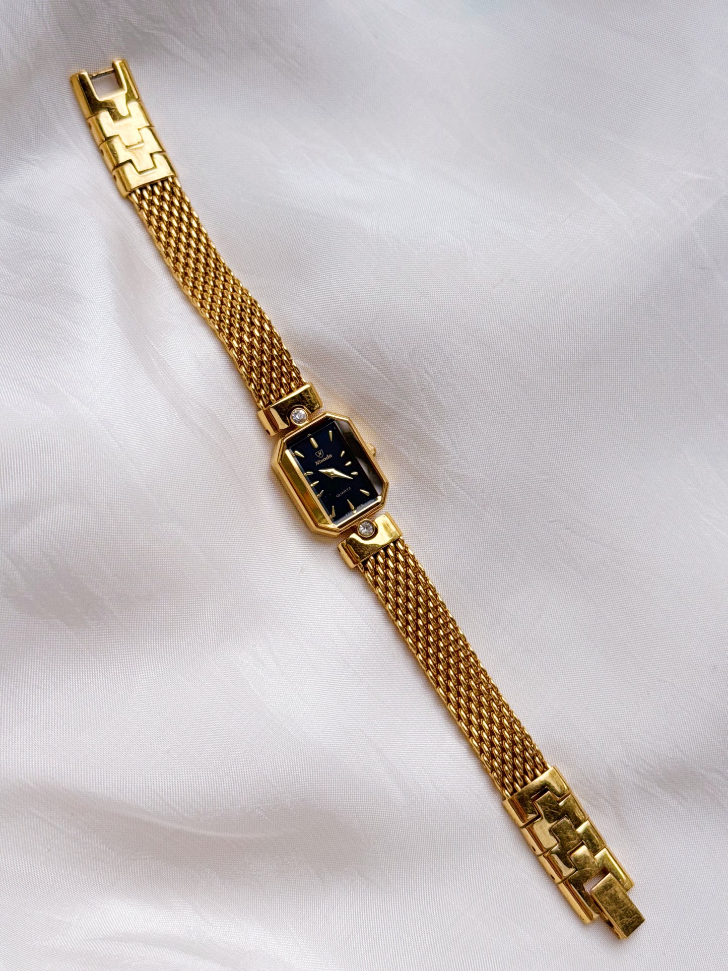 Vintage Nivada Mesh Chain Bracelet Gold plated women’s watch