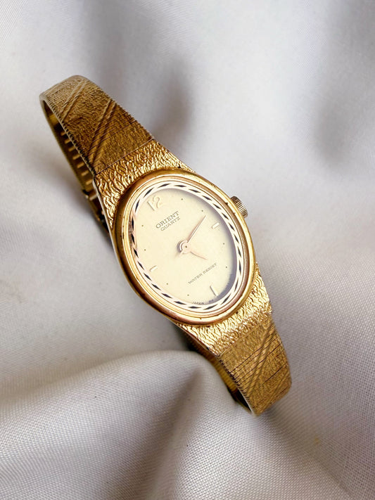 Orient Oval dial gold plated women’s watch