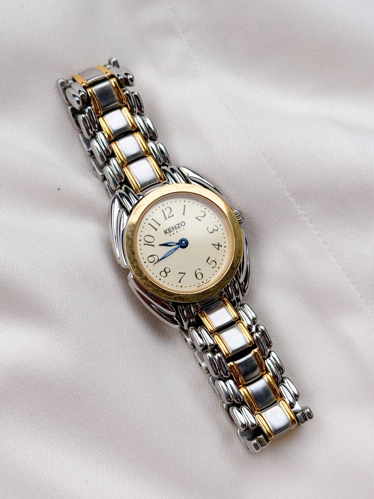Vintage Kenzo Paris two tone watch for women
