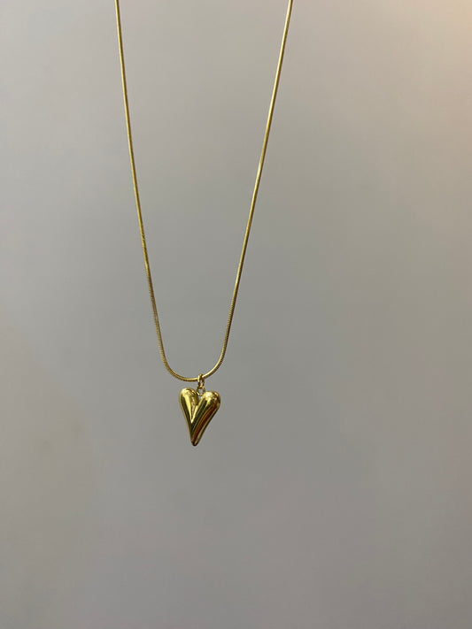 Heart necklace and bracelet