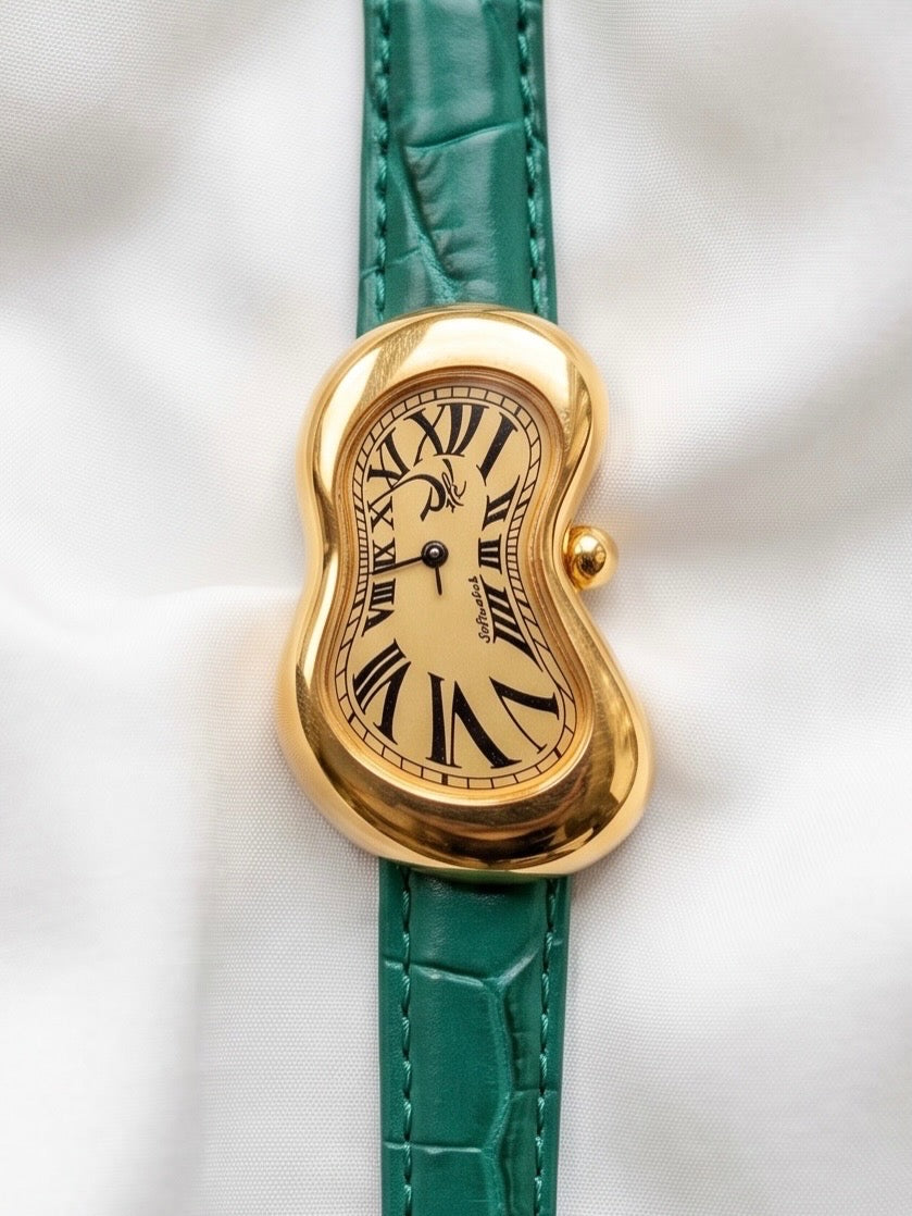 Vintage Salvador Dali Exaequo Softwatch; Unisex Rare Gold plated watch