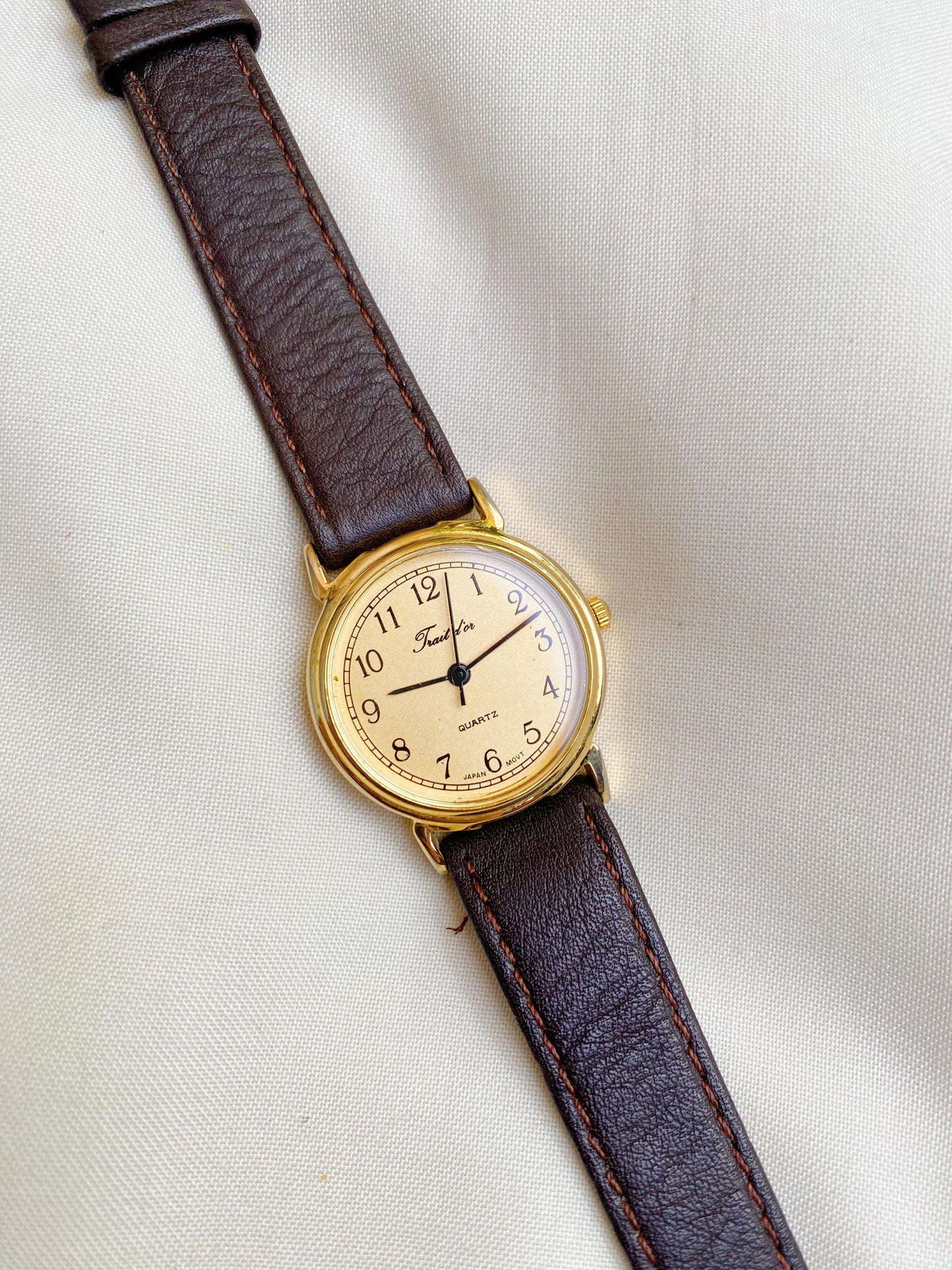 Vintage leather strap watch
