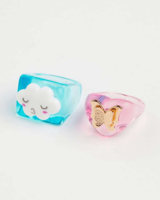H&M cloud and butterfly rings