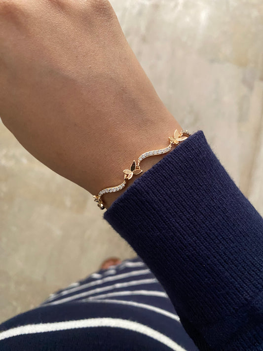 Dainty butterfly bracelet