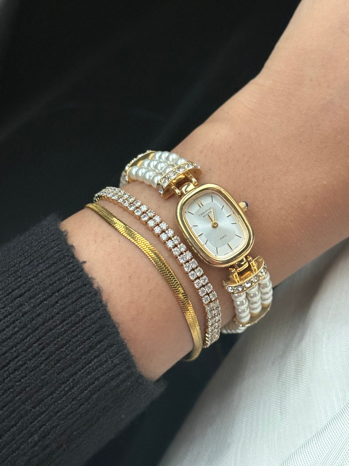Vintage Christian Arnard Pearl watch for women